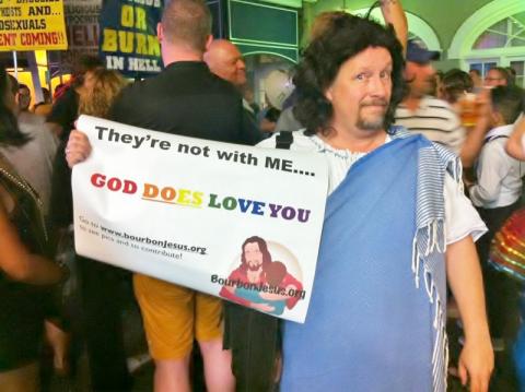 Pastor Fred as Bourbon Jesus